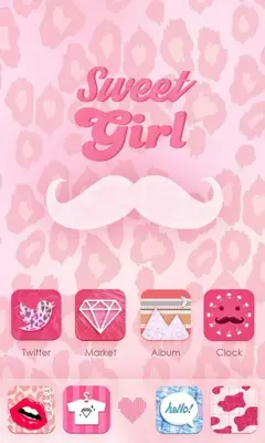 Sweet Girl GOLauncher EX Theme android App screenshot 3